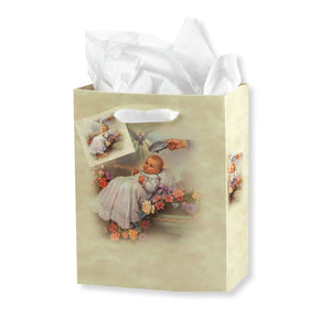 Baptism-Traditional Medium Gift Bag with Tissue