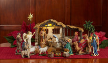 3 Kings 23pc Set Real Life Nativity 5"H Lighted Stable