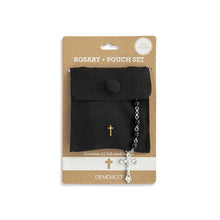 Black Rosary + Pouch