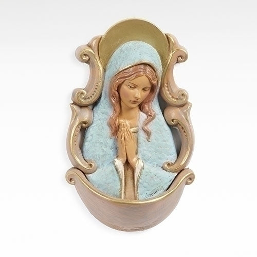 Woodtone Madonna Holy Water Font