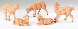 Brown Sheep 5-piece Nativity Figures - Fontanini Collection