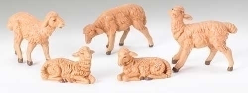 Brown Sheep 5-piece Nativity Figures - Fontanini Collection