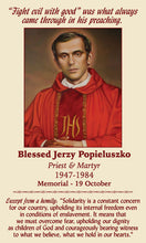 Blessed Jerzy Popieluszko Prayer Card/Litany to Our Lady of Czestochowa