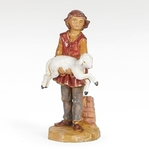 Ari, Young Shepherd with Sheep Nativity Figure