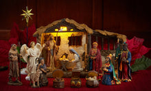 3 Kings 23pc Set Real Life Nativity 5"H Lighted Stable