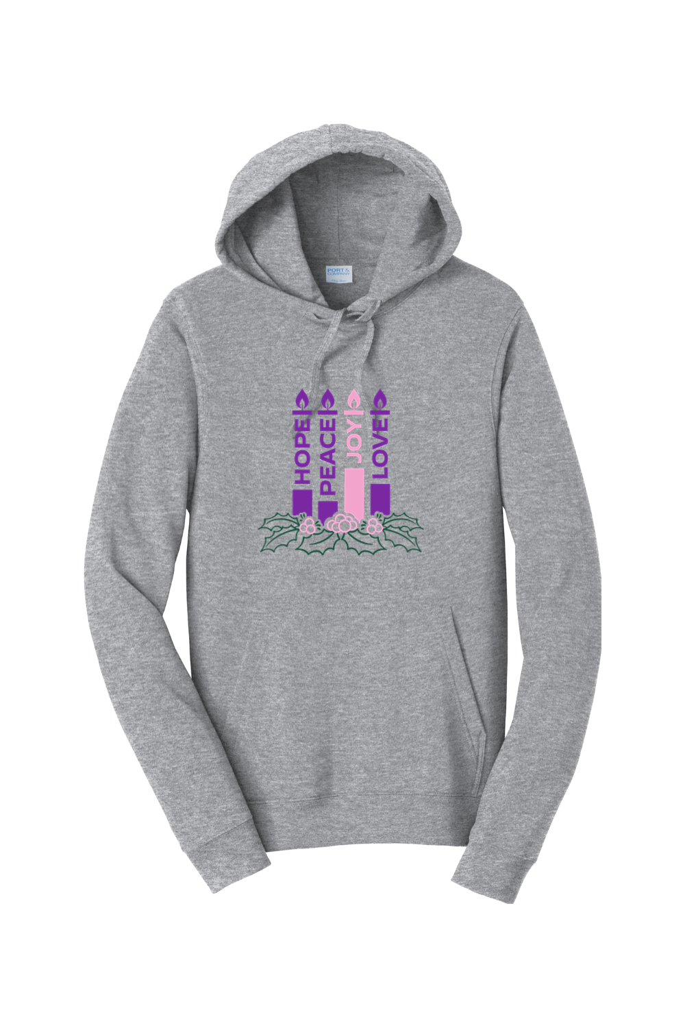 Advent Wreath Hoodie Sweatshirt: Athletic Heather / M
