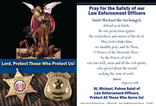 Law Enforcement Prayer Card