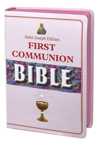 ST. JOSEPH EDITION FIRST COMMUNION BIBLE - NEW CATHOLIC BIBLE PINK