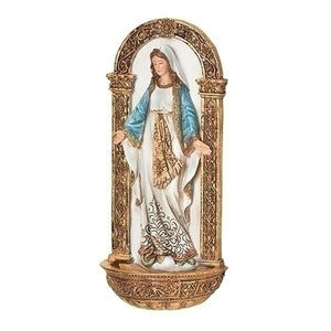 7" OUR LADY OF GRACE HOLY WATER FONT