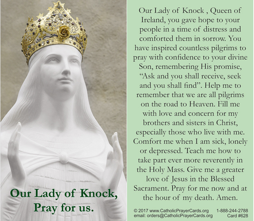 Our Lady of Knock Prayer Card