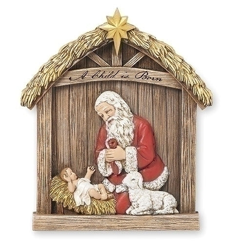 Kneeling Santa Plaque - 