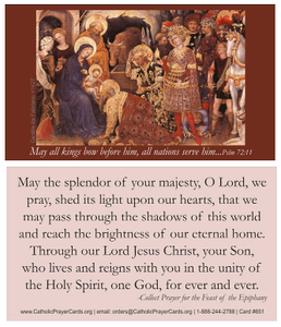 Epiphany Prayer Card