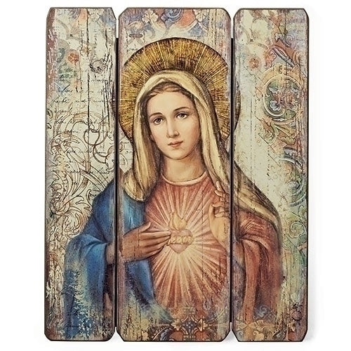 Immaculate Heart of Mary Decorative Panel Plaque