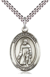 Sterling Silver St Peregrine Laziosi Pendant