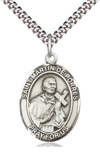 Sterling Silver St Martin de Porres Pendant