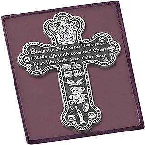 Bless This Child Message Cross for Boys