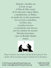 Spanish - Christmas Anticipation Prayer Card - Tarjeta de oración de anticipación navideña