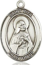 St. Rita of Cascia Oval Patron Saint Series Pendant