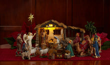3 Kings 23pc Set Real Life Nativity 5"H Lighted Stable