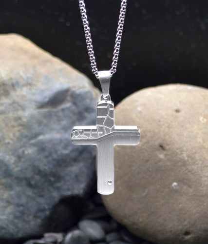 Cracked/Smooth Cross - Eden Merry Necklace