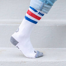 St. Sebastian - Patron of Athletes Kids Socks: Red and Blue