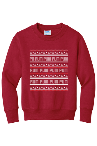 Little Drummer Boy - Youth Crewneck Sweatshirt: Red / L