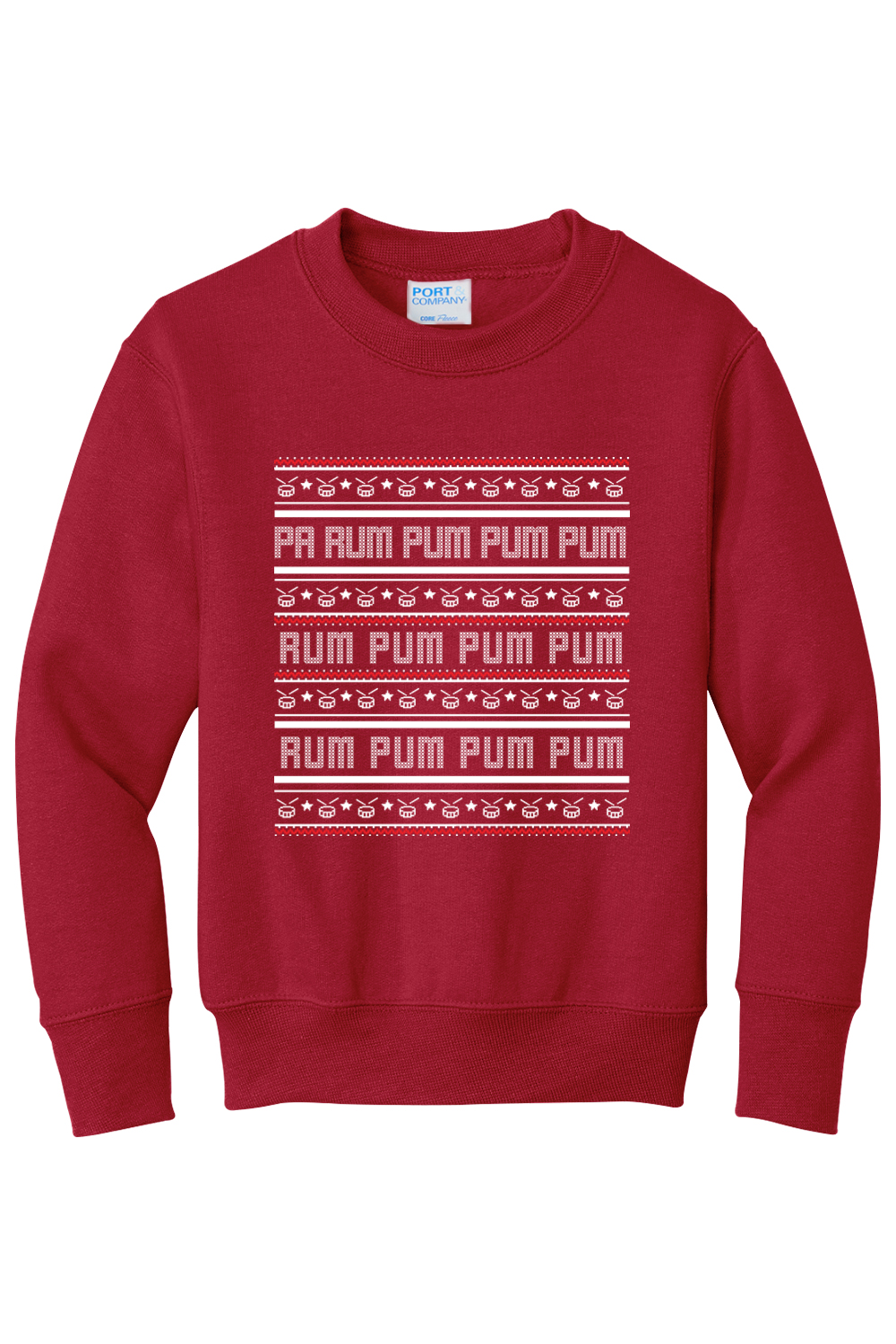 Little Drummer Boy - Youth Crewneck Sweatshirt: Red / L