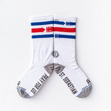 St. Sebastian - Patron of Athletes Kids Socks: Red and Blue