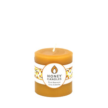 Natural Beeswax Pillar Candle - 3"