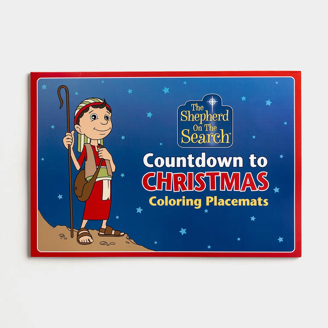 SHEPHERD ON THE SEARCH COUNTDOWN TO CHRISTMAS COLORING PLACEMATS