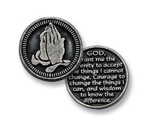 Praying Hands & Serenity Prayer Token