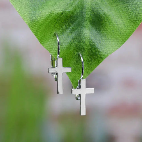 Cross French Hook Earrings