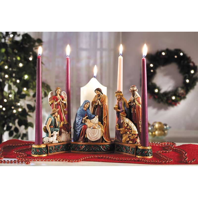 Nativity Advent Candle Holder – Catholic Book & Gift Store