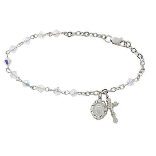 CRYSTAL SWAROVSKI ROSARY BRACELET