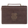 Crown of Thorns Brown Faux Leather Classic Bible Cover - Isaiah 53:3