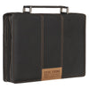 Be Strong Black Faux Leather Classic Bible Cover - Ephesians 6:10