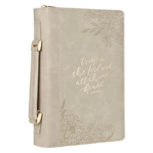 Trust in the Lord Taupe Faux Leather Fashion Bible Cover - Proverbs 3:5