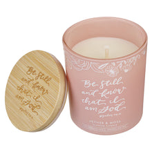 Be Still and Know Vetiver and Moss Candle in a Glass Jar - Psalm 46:10