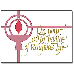 On Your 60th Jubilee of Religious Life: 60th Religious Profession Anniversary Card