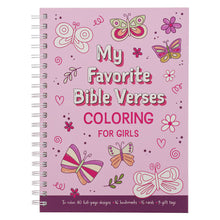 My Favorite Bible Verses Pink Spiral Coloring Book for Girls