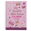 My Favorite Bible Verses Pink Spiral Coloring Book for Girls