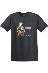 Holiness Takes Courage – St. Kateri Tekakwitha Adult Medium T-shirt