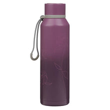 Trust in the Lord Plum Floral Stainless Steel Water Bottle - Proverbs 3:5