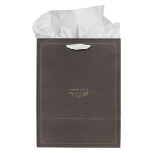 Bless You and Keep You Black and Gold Large Portrait Gift Bag with Card - Numbers 6:24-26