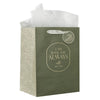 I Am With You Always Sage Botanical Large Portrait Gift Bag - Matthew 28:20