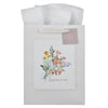 Thinking of You Cream Wildflower Large Portrait Gift Bag - Philippians 1:3-4