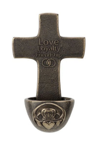 Claddagh Cross Holy Water Font