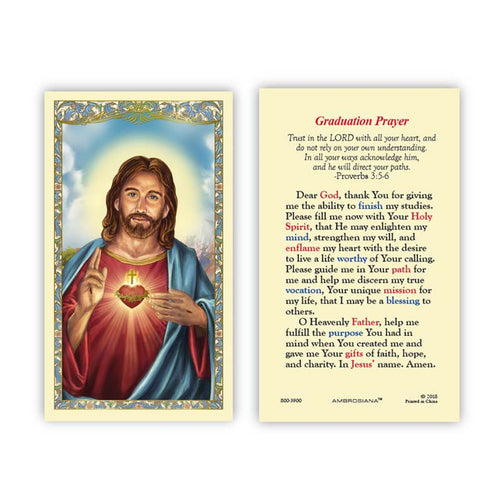 Sacred Heart Vocation Prayer Laminated Holy Prayer Card