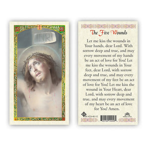 Jesus Crucified / The Five Wounds Prayer Card