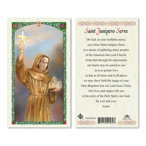 Saint Junipero Serra Prayer Card